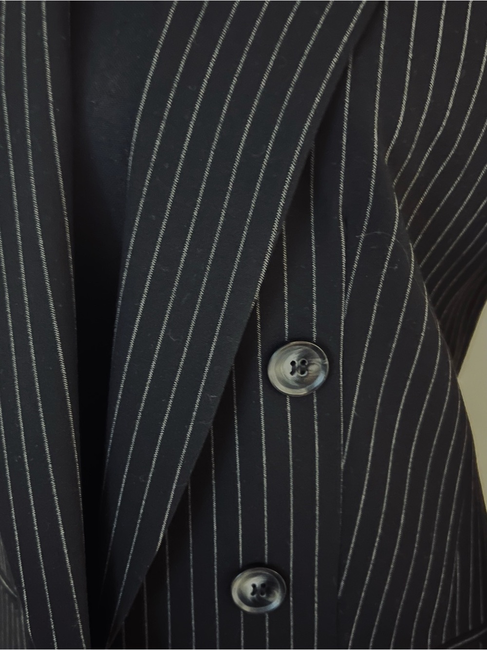 Bar III Black Pinstripe Double-Breasted Blazer - Picture 2 of 13